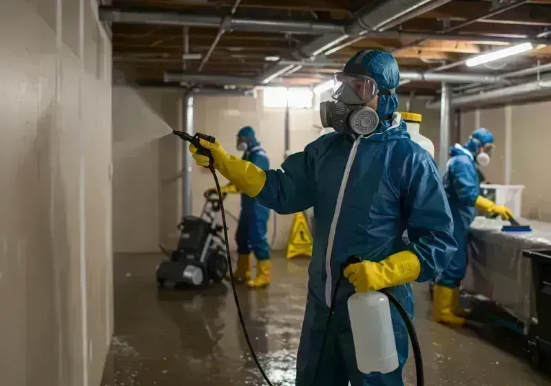 Basement Sanitization and Antimicrobial Treatment process in Fox Point, WI